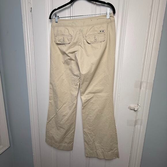 Converse One Star Pants Womens 4 Khaki Cotton Flare Low Rise Y2K Skater Tan - Picture 6 of 9